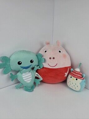 Peppa Pig Plush Bundle Axolotl Owl Stuffed Toys Set